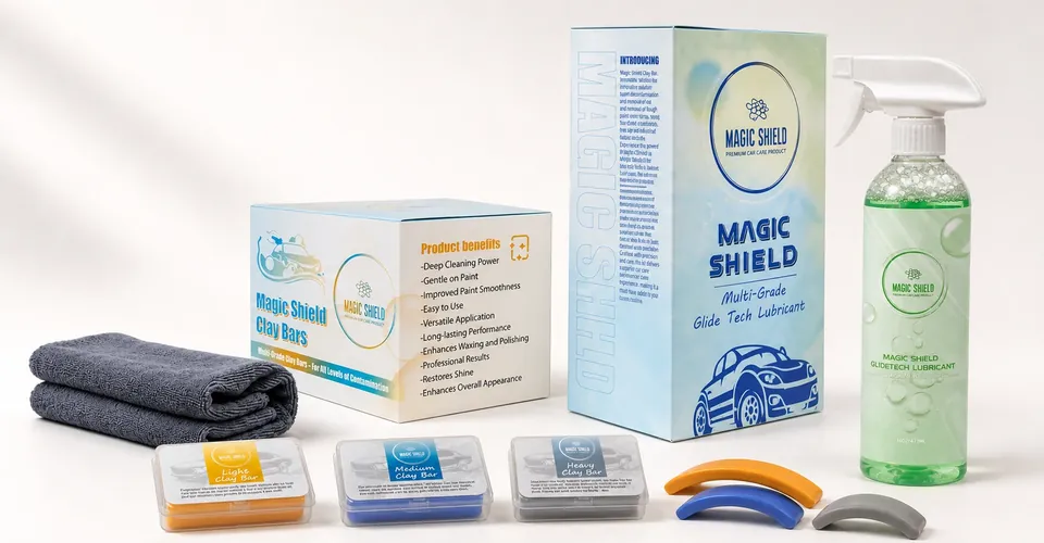 Magic Shield Clay Bar Kit with GlideTech lubricant