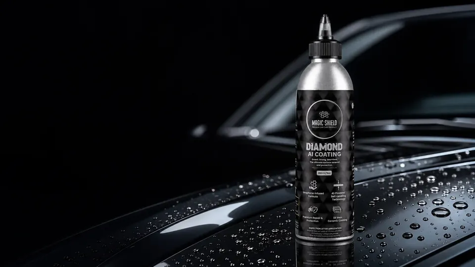 Magic Shield Diamond AI coating on glossy water-beading car paint