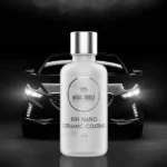 Ceramic car wax enhancing shine and surface slickness