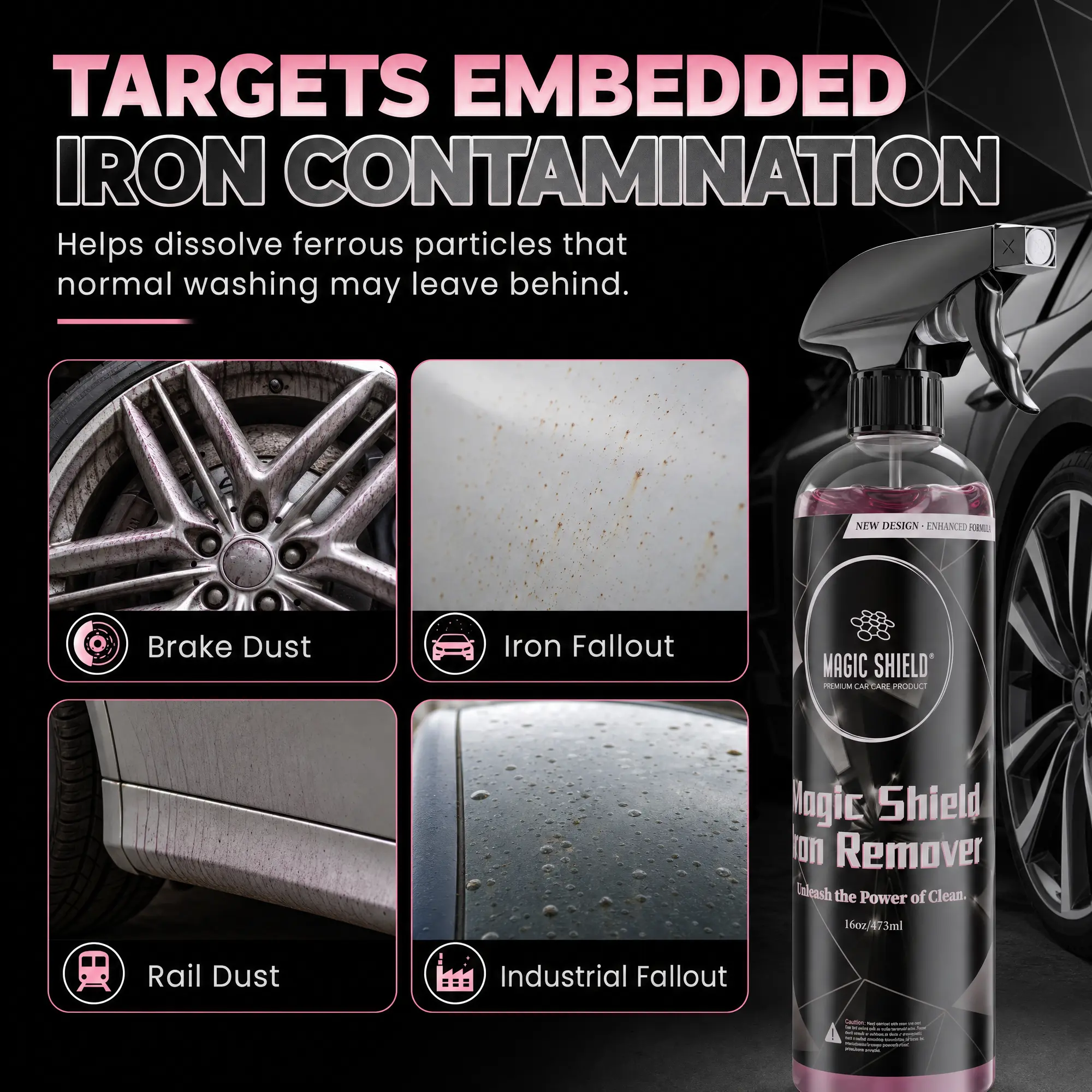Wheel Iron Remover Spray for heavy brake dust