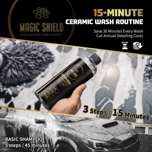 quick ceramic wash auto detailing graphene shampoo time saving