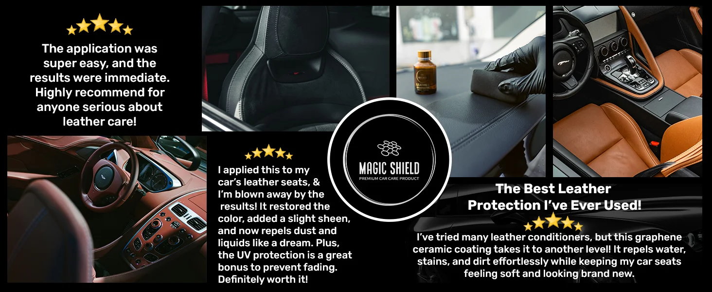Customer leather-care results and feedback for Magic Shield Leather Graphene Ceramic Coating