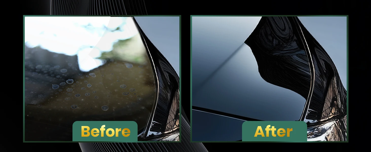 Paint clarity before and after polishing