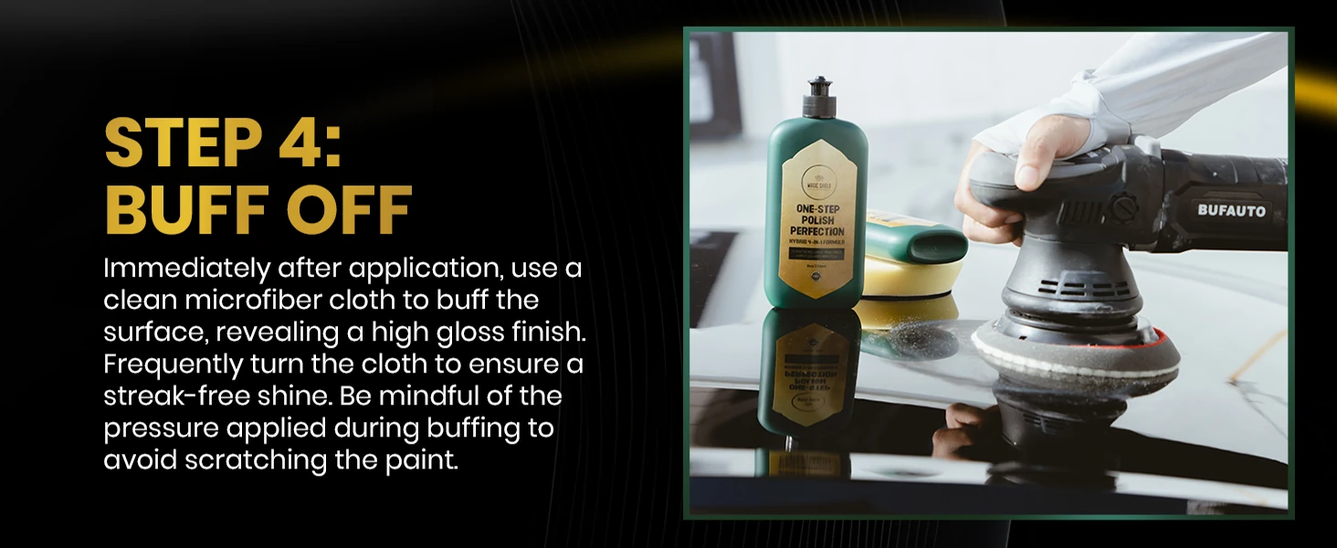Buff away polish residue