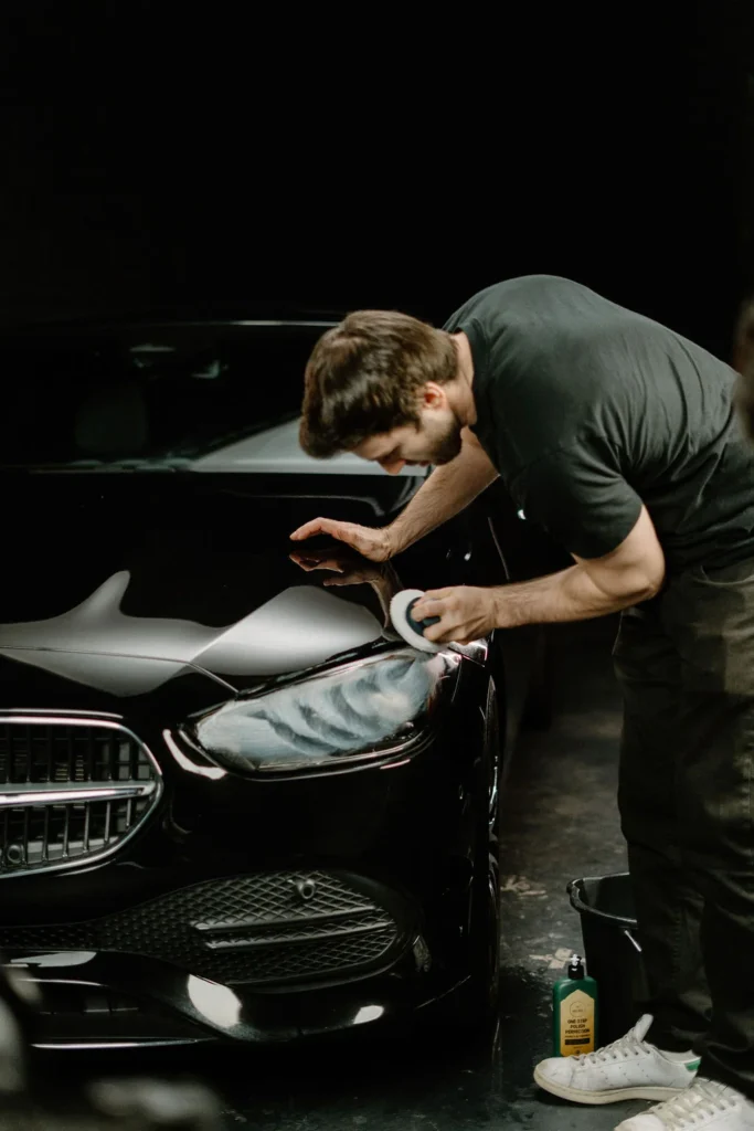 Applying car-care product carefully to a vehicle panel