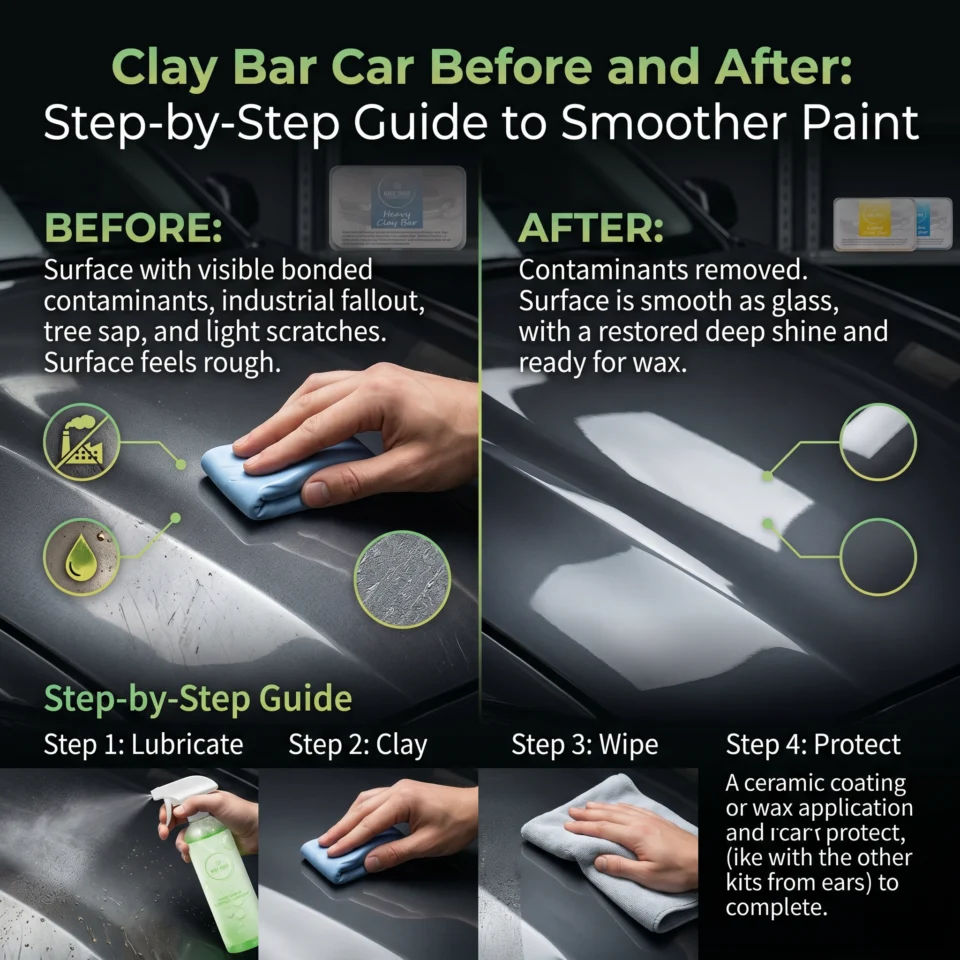 clay bar car before and after