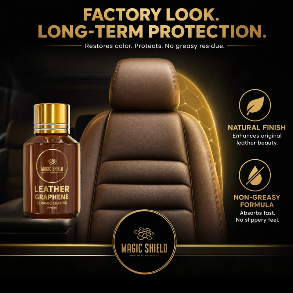 Factory-look matte leather protection for vehicle seats