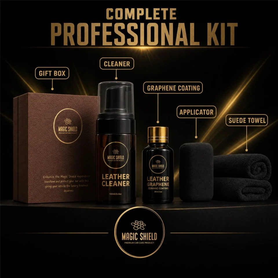 Magic Shield complete professional leather graphene coating kit contents