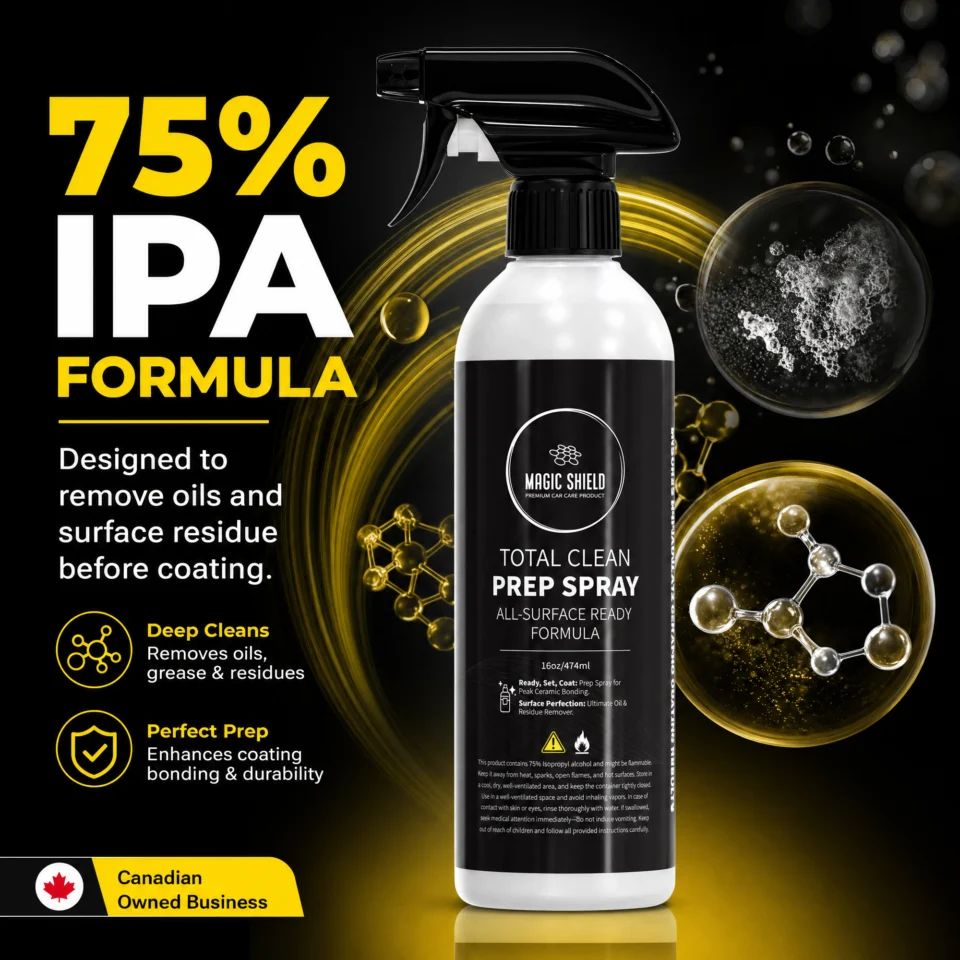 Magic Shield Prep Spray 75% isopropyl alcohol formula